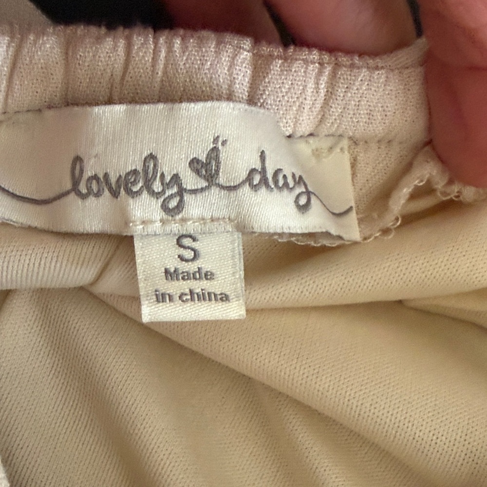 Lovely Day Cream Halter Dress Size Small | Flowy Mini Sundress - Picture 2 of 6